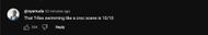 A screenshot of a comment on the new trailer (Image via YouTube)